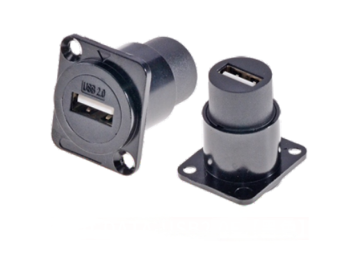 USB 2.0 Zinc Alloy Square Data Connector for Dustproof Audio Data Housing Material