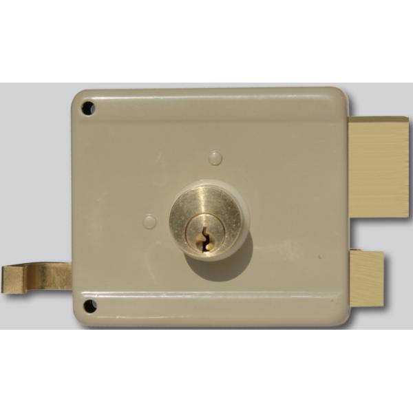 Brass or Steel Dead Bolt Material Single Cylinder Rim Door Lock for Surface Mounted Installation
