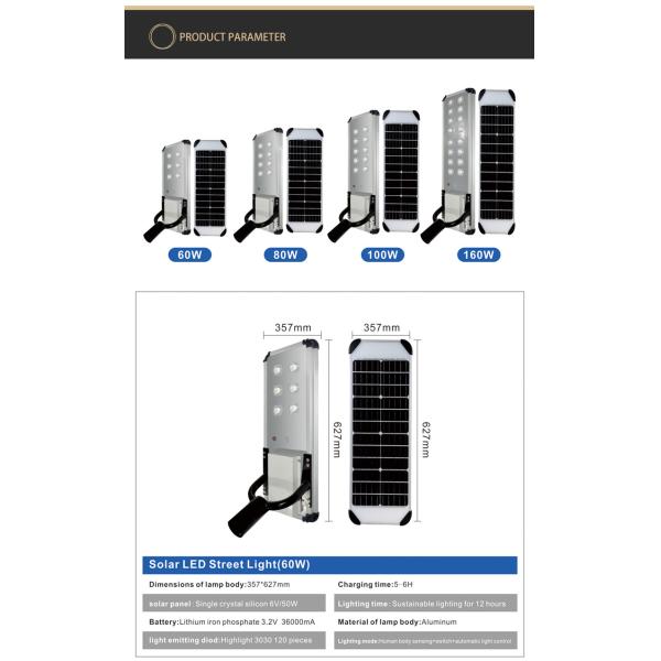 6 голов 120w привели солнечный корифея уличного света 627x357x50mm
