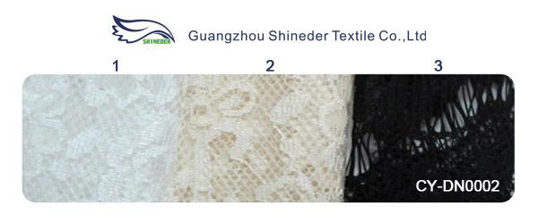 Thin hollow nylon eyelash French lace scalloped lace fabric for lady garment(CY-DN0002)