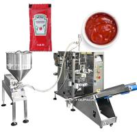 Sacos automáticos de três lados Sacos de travesseiro Molho de mel Molho de manteiga de amendoim Salada de molho ketchup embalagem máquina de pasta