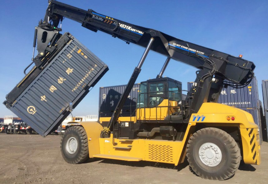 XCMG Self Stacker 45 тонн Большой вилочный грузовик Reach Stacker вилочный грузовик для обработки контейнеров