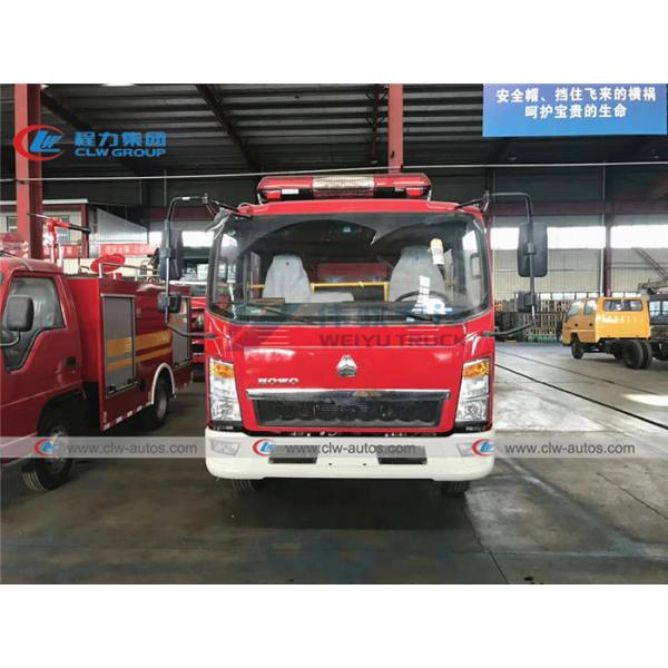 LHD Howo 116HP 6 утомляет тележку пожарного с цистерной с водой 3000L
