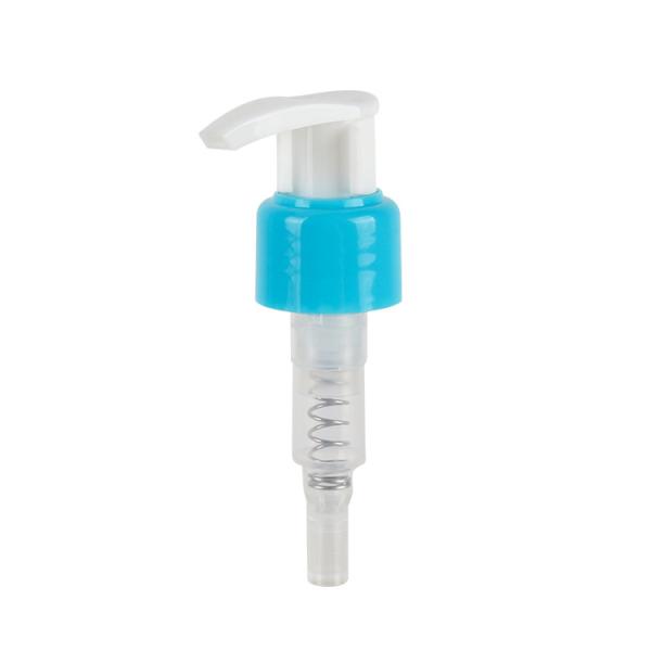 28/410 Sky Blue Left Right Clip Lock Lotion Pump Smooth Matte Plastic Lotion Pump