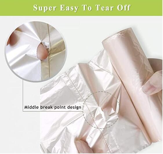 Biodegradable & Compostable Transparent Poly Flat Bags On Roll With Paper Core For Supermarket, Food Waste Caddy Liner