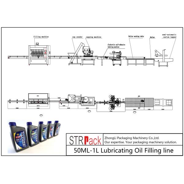 Автоматическая линия аттестация завалки смазывая масла 50ML-1L CE