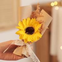 Handmade sunflower soap flower gift box, Teachers' Day souvenir, Valentine's Day present, preserved flowers, dried flowers, small bouquets