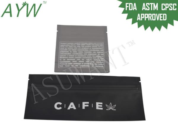 Aluminum Foil Anti Smell Bag For Kratom Capsule , Grip Seal Plastic Bags For Medical Weed Storage