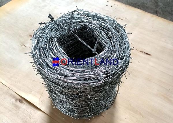 Security Hot Dipped Galvanized Barbed Wire 2.5mm For Mesh Fencing