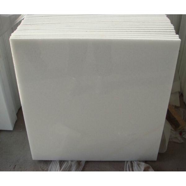 Free Sample Pure White Marble Slab Polished , Crystal White Marble Tiles