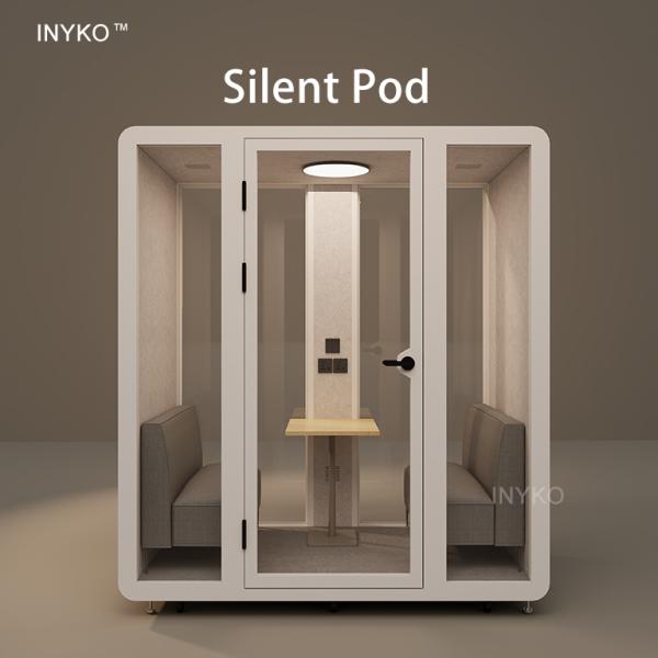 Log Cabin With Electronic Decoration For A Telephone Booth And A Phone Booth