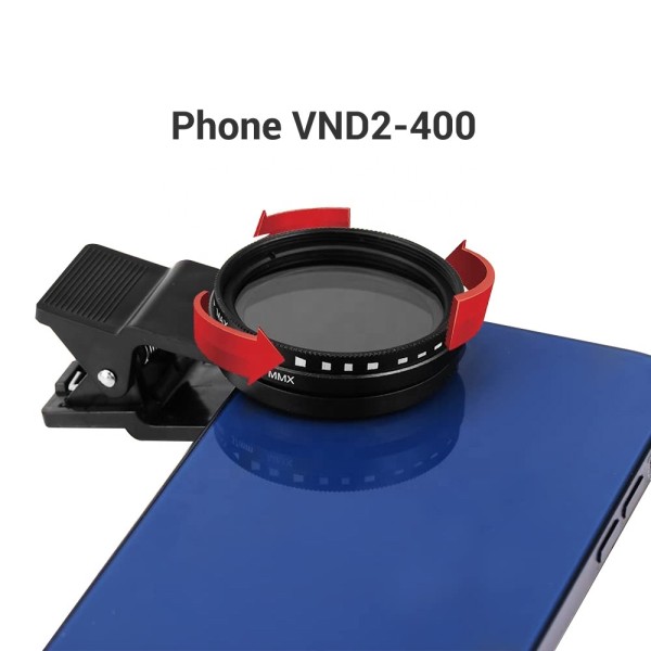 Clip On Phone Camera Filter 37mm Variable ND Filter For Mobile
