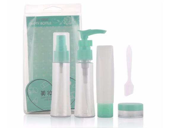 Custom Tube Length 5pcs Plastic Travel Kit ,  Cosmetic Travel Container Set