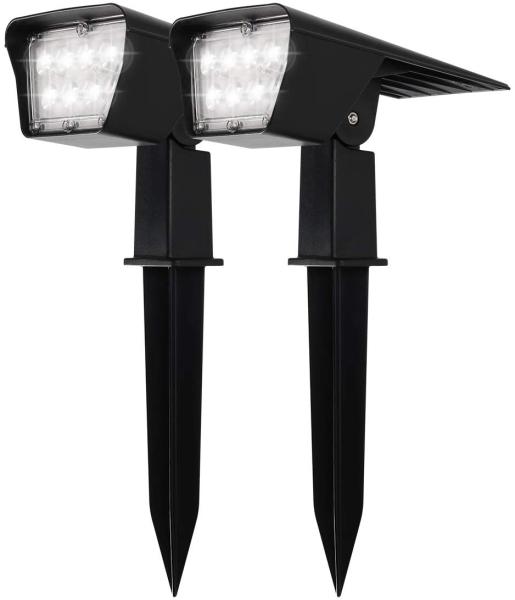 2200mAh Waterproof IP67 Outdoor Solar Spotlights 600lum Solar Landscape Spotlights