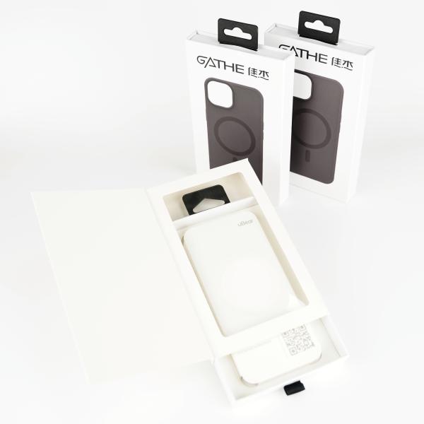 Custom Box with logo Luxury Paperboard Packaging Gift Box with clear Window Drawer Box for Mobile Phone case