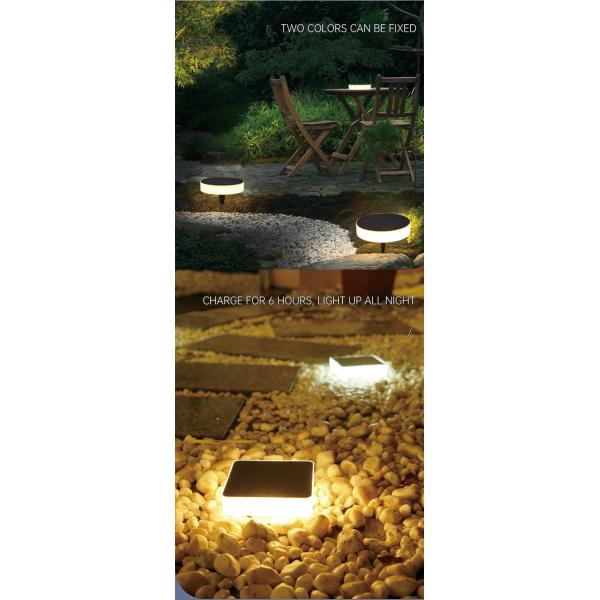 80LM Colorful Solar Ground Lights Outdoor1.5W Solar Floor Lamp With Mono Solar Panel