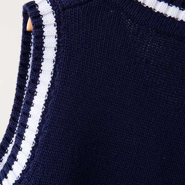 Жилет свитера 100% хлопок жилета OEM связанный тартаном элегантный для детей