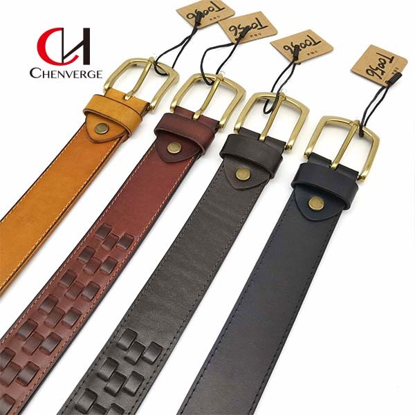 Multipurpose Mens Woven Leather Belt Womens Unisex Practical Durable