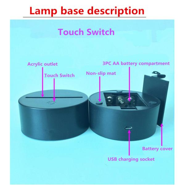 Amazing 3D Illusion Light Night Light Skull LED Table Lamp(WH-MTB-196)