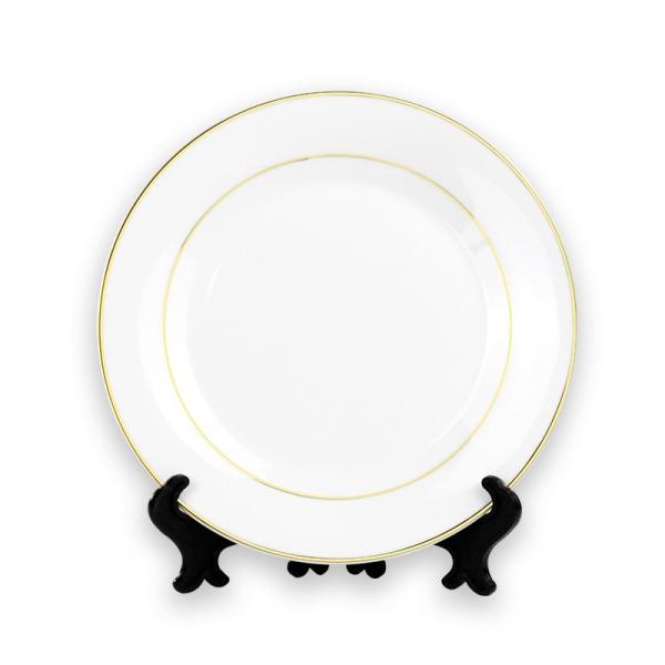 Coated White Sublimation Plates Porcelain Sublimation Ornaments With Golden Edge