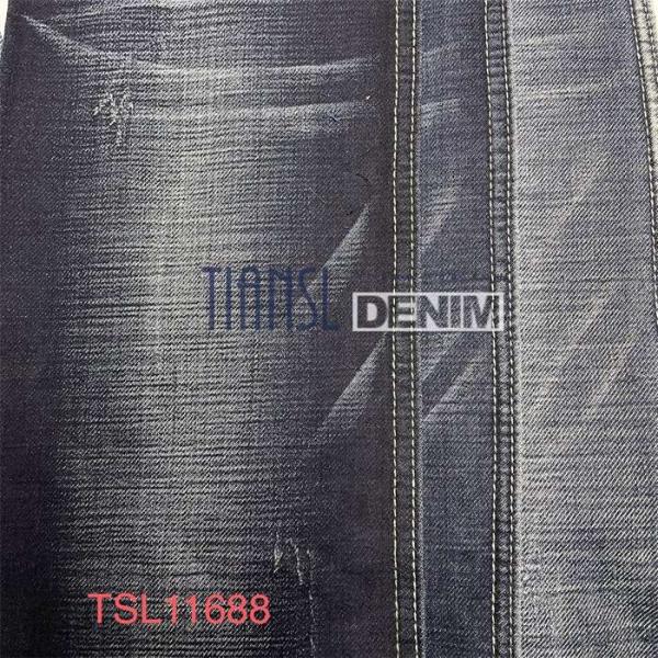 Multi Color Knitted Natural Denim Fabric Stretchy Jean Material 387gsm