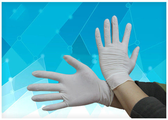 Elasticity Surgical Hand Gloves , Polythene Disposable Gloves Smooth Surface
