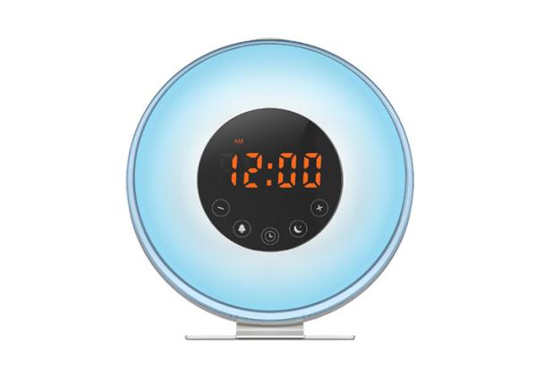 Gradual Wake Up Light Warm White Morning Sunrise Led Light Up Alarm Clock