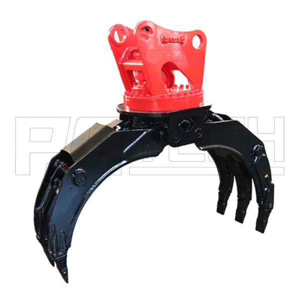 Excavator Rotating Log Grapple with high frequency treatment and longer service life