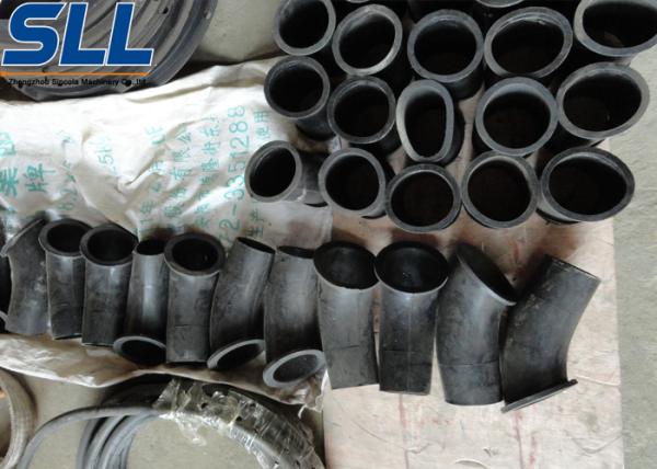 Concrete shotcrete machine spare rubber elbow made of black rubber high wear and corrosion resistance