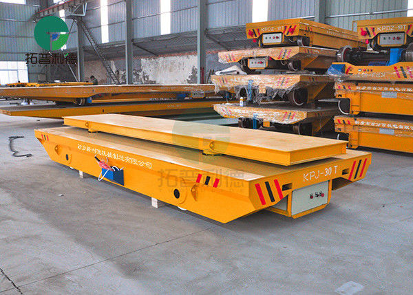30 Ton Heavy Duty Material Handling Platform Cable Powered Electric Flat Transfer Cart With Lifting System