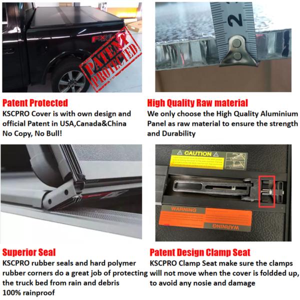 Крышка Tonneau оптового черного цвета изготовителя OEM алюминиевая трудная складывая для дверей D- МАКСИМАЛЬНЫХ 2013 4