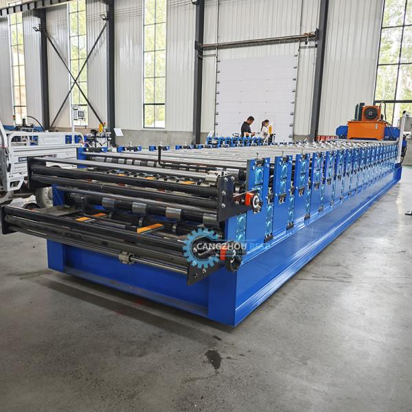 Customized Width Double Layer Roll Forming Machine 8-12m/Min Fast Speed