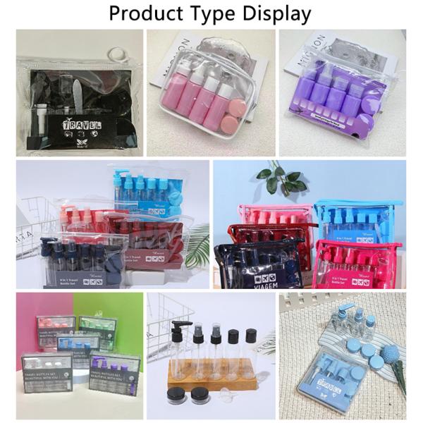 Diseño delicado Botella de viaje de plástico de 50 ml Con apariencia lujosa