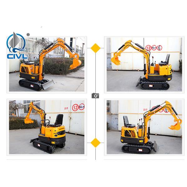 Mini 8.6kw Engine Excavator / 1 Ton Crawler Tailless Excavator Orchard Micro Agricultural