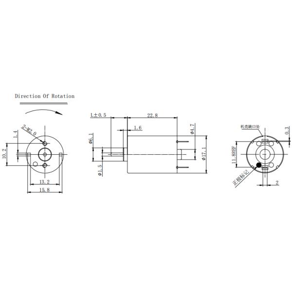 RF-130 3V-12V motor cepillado DC 3000RPM-12000RPM Velocidad 17.7mm*22.8mm