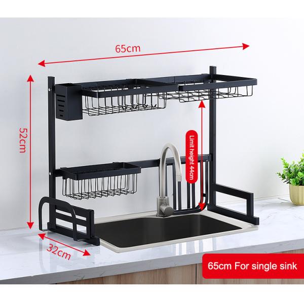Customized Logo Kitchen Organizer Plate Tableware Drainer Dish Drying Rack Organizer