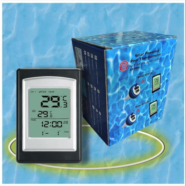 WT0124 Customized End Wireless Swimming Pool Floating Thermometer Waterproof Long Lasting