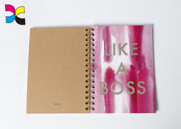 Kraft Hard Cover Recycled Spiral Notebook Printing / Paperback Printing Services
