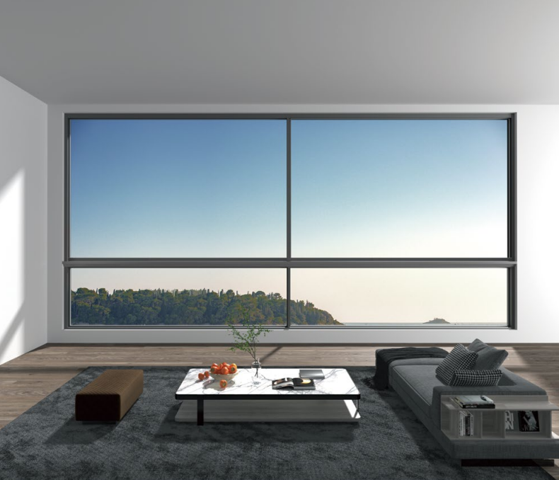 T6 Ultra Slim Frame Aluminum Sliding Window For Modern Luxury Villas OEM ODM