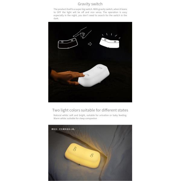 Входное напряжение DC 6V Детская ночная лампа с переключателем моделирования светодиодной световой гравитационной индукцией