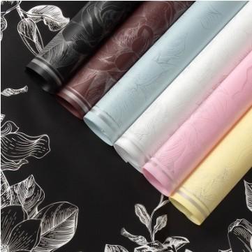 Mulan Jelly Film Waterproof Flower Packaging Paper 57*57cm Multiple Color for Floral Bouquet Packaging Material