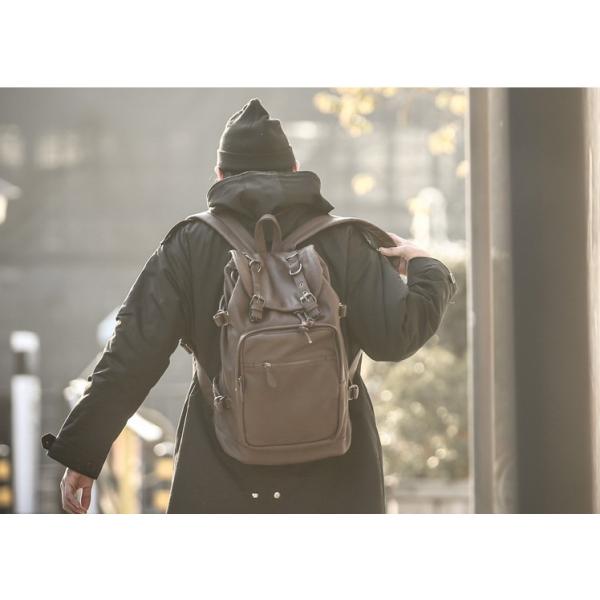 Retro Fashion Institute of wind men and women shoulder bag backpack school students tide Korea PU leather leisure backpa