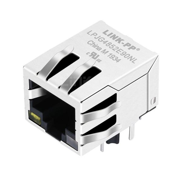 LPJG4852E90NL 10/100/1000 Base-T Shielded Electronic RJ45 Connector Tab Down Yellow/Orange&Green LED