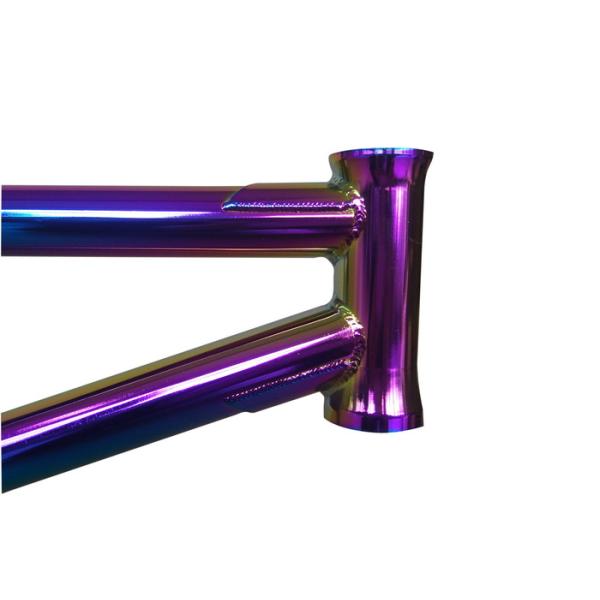 Rainbow Frame Chrome BMX Frame , Oil Slick Colorful Custom BMX Bike Parts