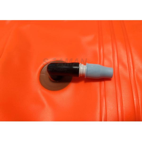 PVC / TPU Air Blow Mouth Oral Tube With Swivel Valve For Swim Safety Buoy Bag