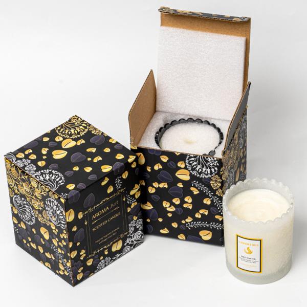 Casa Jardim Festas de casamento aniversário frasco de vidro vela perfumada vela de soja conjunto de presentes