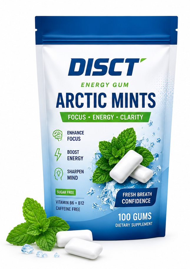 Sugar Free Vegan Vitamin B12 Chewing Gum With Buccal  For Energy And Focus