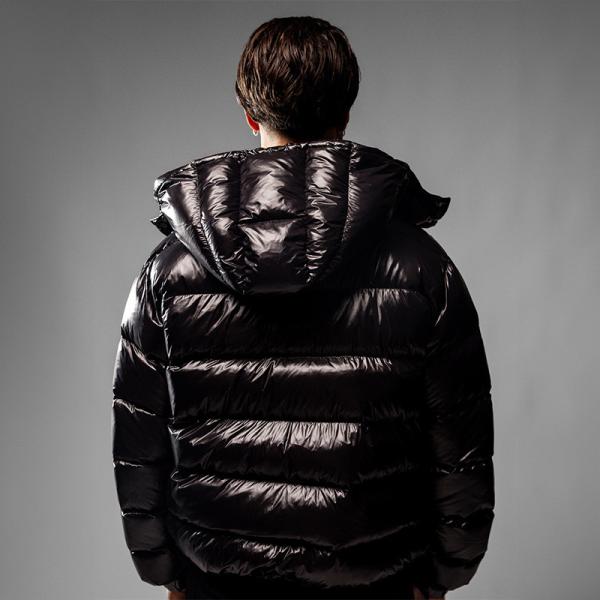 Seamless Fusing Streetwear Puffer Jacket Winter Shiny Polyester Padded Jacket Stylish