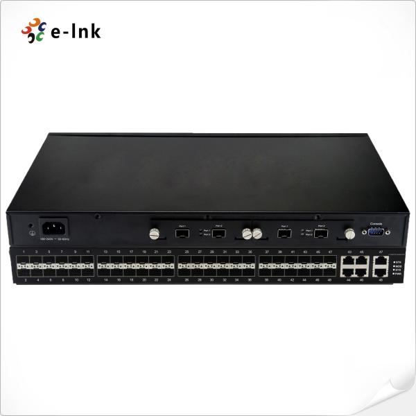 Гигабит SFP 48 портов управлял переключателем волокна с комбинированными локальными сетями 6-Port + 4-Port 10G SFP