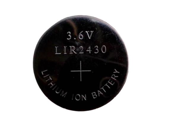 Energy Saving  Li Ion Coin Cell 60mAh  LIR2430 Lithium Ion Button Battery